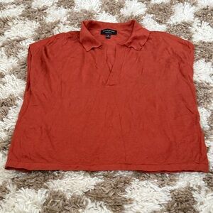 Banana Republic Women's V-Neck Sweater in Rust